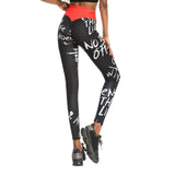 Energy Gym Tight Leggings High Waist Fashion Leggings Women Fitness Running Yoga Leggings Pants letter printed Leggings