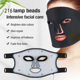 LED mask with 216 lamp beads for skin brightening, oil balance, and fine line reduction