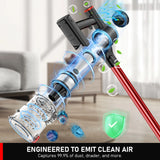 30Kpa 350W Handheld Cordless Vacuum Cleaner 8 IN 1 Powerful Suction Stick Vacuum 1.5L Dust Cup for Pet Hair/Carpet/Hard Floor