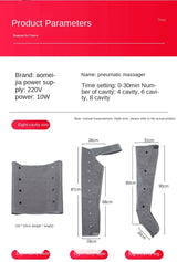 Leg massager air wave pressure physiotherapy pneumatic foot massage machine air pressure kneading home foot massager