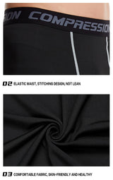 Men's Compression Pants Cycling Running Basketball Soccer Elasticity Sweatpants Fitness Tights Legging Trousers Rash Guard Gym