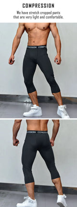 Men's Compression Pants Cycling Running Basketball Soccer Elasticity Sweatpants Fitness Tights Legging Trousers Rash Guard Gym