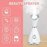 Nano Ionic Facial vaporizer Hot Face Steamer Blackhead Remover Vacuum Skin Scrubber Silicone Face Cleaning Brush Skin Care Set