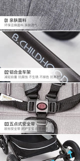 Baby stroller 3 in 1 stroller folding two-sided child four seasons kinderwagen baby carriage  high landscape Newborn Travelling