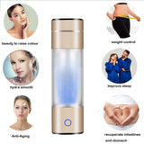 Portable Healthy IHOOOH H2-Cup Anti Aging Hydrogen Generator Mini Hydrogen Concentrators ORP Rechargeable Ionizer Water Bottle