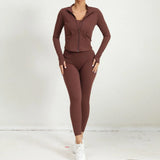 Women’s 2-Piece Yoga Set | Zip Jacket + High-Waist Leggings