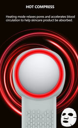 6 in 1 Sonic Facial Cleansing Brush with Thermal Function, Waterproof Skin Cooling Massager, Silicone Facial Cleansing Device