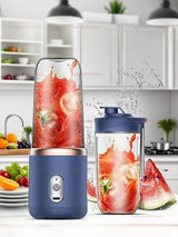 Portable Juicer Cup Blender, 6-Blade USB Rechargeable, 450 mL
