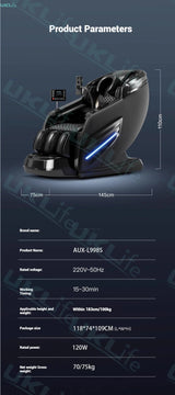 2025 6D Jade Rollers Massage Chair – AI Voice Control, SL-Track, Zero Gravity, Full Body Airbag + Heat