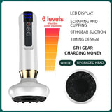 6/12 Gear Electric Cupping Massager Vacuum Suction Cup GuaSha Anti Cellulite Beauty Health Scraping Heat Body Slimming Massage