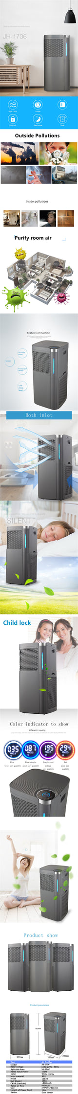H13 Air Purifier HEPA air Purifier Home Use for Large Room Household  UV  Air Purifier