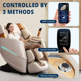 Zero Gravity Recliner with 55” SL-Track, 20 Auto Modes, 11 Massage Techniques, 40 Airbags Massage, Yoga Stretch, APP Control
