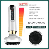 6/12 Gear Electric Cupping Massager Vacuum Suction Cup GuaSha Anti Cellulite Beauty Health Scraping Heat Body Slimming Massage