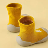 Children First Walkers Floor Rubber Shoes Anti Slip Soft Soles Early Education Shoes Baby Floor Socks Elastic Socks 0-3years