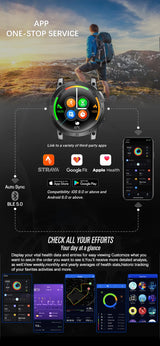 NORTH EDGE 2025 New GPS Watches Men Sport Smart Watch HD AMOLED Display 50M ATM Altimeter Barometer Compass Smartwatch for Men