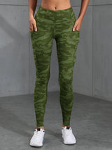 Women Camouflage Print High Waisted Sports Pocket Suitable For Running, Fitness, Yoga, Outdoor Adventure, Squat-Proof Leggings