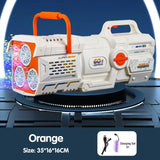 60 Holes Bubble Gun LED Light Electric Automatic Rocket Soap Bubble Machine Toys for Kids Outdoor Wedding Party Children's Gifts