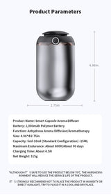 Car Air Freshener AI Smart Aroma Diffuser Essential Oil Room Fragrance USB Charging Smell Distributor Aromatherapy Machine