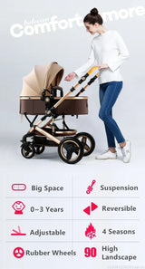 Baby Stroller 3 in 1 Pram Carriages For Newborn Buggy Travel System Multi-function Cart carrinho de bebe 3 em 1 strollers