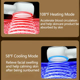 6 in 1 Sonic Facial Cleansing Brush with Thermal Function, Waterproof Skin Cooling Massager, Silicone Facial Cleansing Device