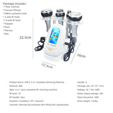 4IN1 Cavitation  Body Slimming 40K Machine Beauty Massager Skin Tighten Face Lifting Vacuum Suction(Overseas Warehouse Shipment)