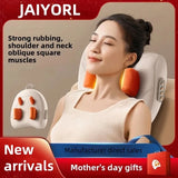 JAIYORL Trapezius Electric Massage Pillow Wireless Car And Home Massager Heating Waist Neck Leg Cervical Shiatsu Kneading