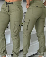 Women Cargo Pant Long Pants Casual Streetwear High Waist Capris Splice Pocket Button Straight Trousers Autumn Spring Y2k Jogger