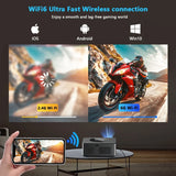 HORLAT LCD Android Projector 25000Lumen LED 4K Smart Home Theater Full HD Auto Focus Native 1080P Bluetooth 5G WiFi Video Beamer