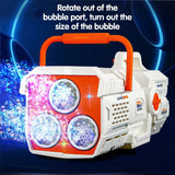 60 Holes Bubble Gun LED Light Electric Automatic Rocket Soap Bubble Machine Toys for Kids Outdoor Wedding Party Children's Gifts