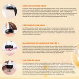 4IN1 Cavitation  Body Slimming 40K Machine Beauty Massager Skin Tighten Face Lifting Vacuum Suction(Overseas Warehouse Shipment)