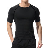 3 Pieces Fitness Suits Athletic Workout Compression Sets for Men Short Sleeve Rash Guard Undershirt Tops Leggings Pants Shorts