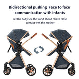 Lightweight Baby Stroller 3 in 1 Newborns Travel System Prams Multifunctional High Landscape Baby 4 IN 1 Strollers with Isofix