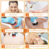 4IN1 Cavitation  Body Slimming 40K Machine Beauty Massager Skin Tighten Face Lifting Vacuum Suction(Overseas Warehouse Shipment)