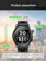 NORTH EDGE 2025 New GPS Watches Men Sport Smart Watch HD AMOLED Display 50M ATM Altimeter Barometer Compass Smartwatch for Men