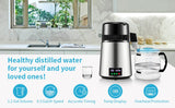 SucceBuy 4L Water Distiller Purifier Filter 1 L/H Distilling Speed Dispenser Drinking Bottle Softener Touch Screen Home Use
