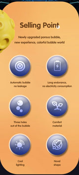 60 Holes Bubble Gun LED Light Electric Automatic Rocket Soap Bubble Machine Toys for Kids Outdoor Wedding Party Children's Gifts