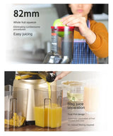 Slow Masticating Juicer Cold Press, Filter-Free Easy Wash, Residue Separation, 110V or 220V