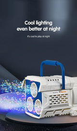 60 Holes Bubble Gun LED Light Electric Automatic Rocket Soap Bubble Machine Toys for Kids Outdoor Wedding Party Children's Gifts