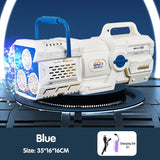 60 Holes Bubble Gun LED Light Electric Automatic Rocket Soap Bubble Machine Toys for Kids Outdoor Wedding Party Children's Gifts