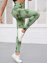 Hip Lifting Seamless Fitness Gym Leggings Tie-Dye Yoga Pants Women's Exercise Tights Tummy Control High Waist Workout Pants
