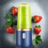 Portable Juicer Cup Blender, 6-Blade USB Rechargeable, 450 mL