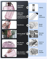 1.5L Portable Hydrogen Water Bottle β Rechargeable Sports Ionizer & Antioxidant Generator