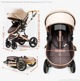 Baby Stroller 3 in 1 Pram Carriages For Newborn Buggy Travel System Multi-function Cart carrinho de bebe 3 em 1 strollers