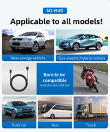 Car Head Up HD Display M2 GPS Speedometer Speed KMH Digital HUD Windshield Projector For All Cars Auto Electronics Accessories