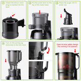 BioloMix Cold Press Juicer,with 130mm Feed Chute,Fit Whole Fruits & Vegetables,High Juice Yield,BPA FREE Slow Masticating Juicer