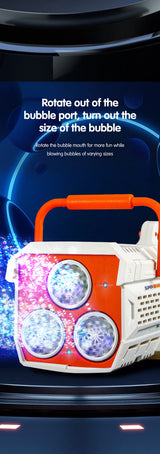 60 Holes Bubble Gun LED Light Electric Automatic Rocket Soap Bubble Machine Toys for Kids Outdoor Wedding Party Children's Gifts