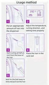 Wireless Electric Hair Curler Portable Travel Home Use 6 Timing 6 Temp. LED Cordless Automatic Hair Curler for Curls or Waves