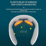 TENS Pulse Back Neck Massage Wireless Smart Sholder Cervical Massager Heating Relief  Pain Muscle Punch Beating Health