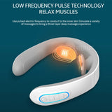 TENS Pulse Back Neck Massage Wireless Smart Sholder Cervical Massager Heating Relief  Pain Muscle Punch Beating Health