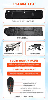 Red Light Therapy Mat for Body, Infrared Light Therapy Pad 660nm  850nm  Infrared Light Therapy Wrap Belt Knee Brace for Knee